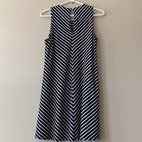 Copper Key Sleeveless, Striped Mini Dress - Picture 2 of 7